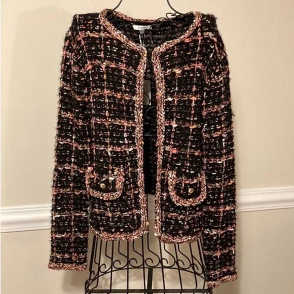 Multicolor Sioni Chanel-Style Long Sleeve Knit Cardigan Sweater (NWT) - Picture 8 of 8